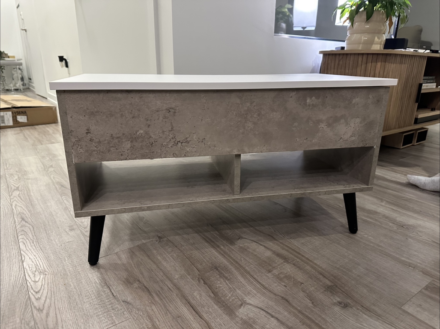 Lift Top Coffee Table - Grey Concrete Look - photo 3