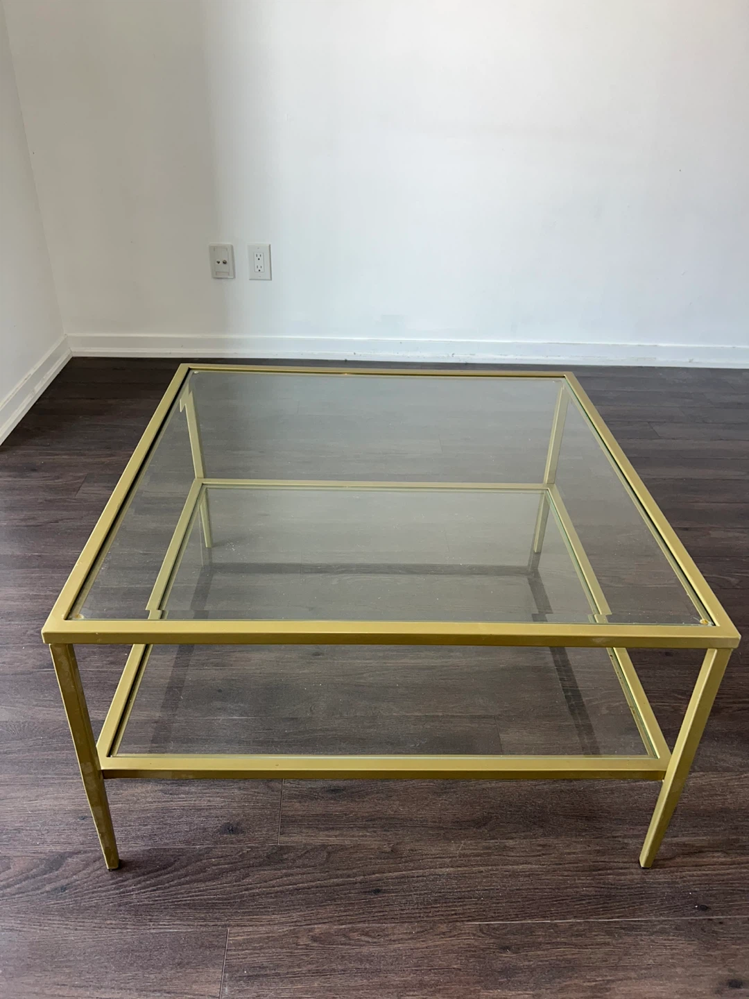 Gold & Glass Coffee Table - photo 2