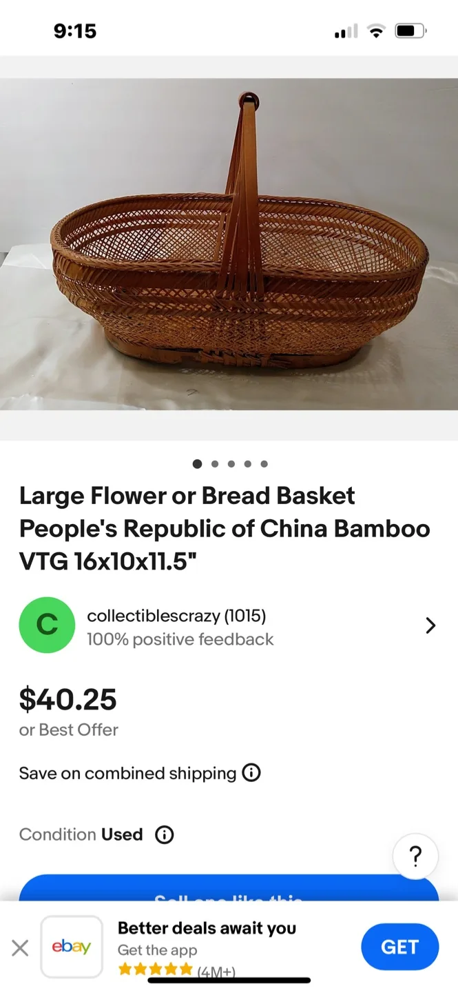 Pair of Nesting PRC Woven Bamboo  Baskets image indicator(8)