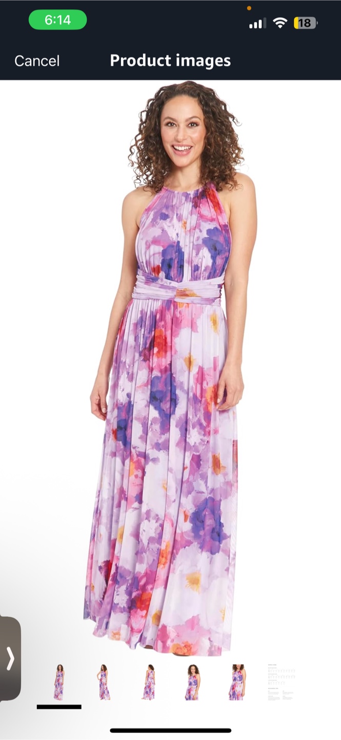 London Times Floral Maxi Dress - Size 16