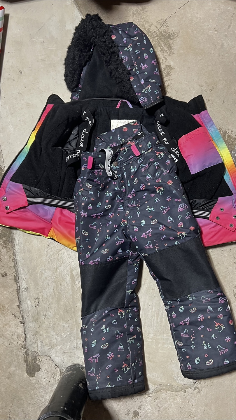 Rainbow Puffer Jacket Snowsuit - Size 4 - photo 2