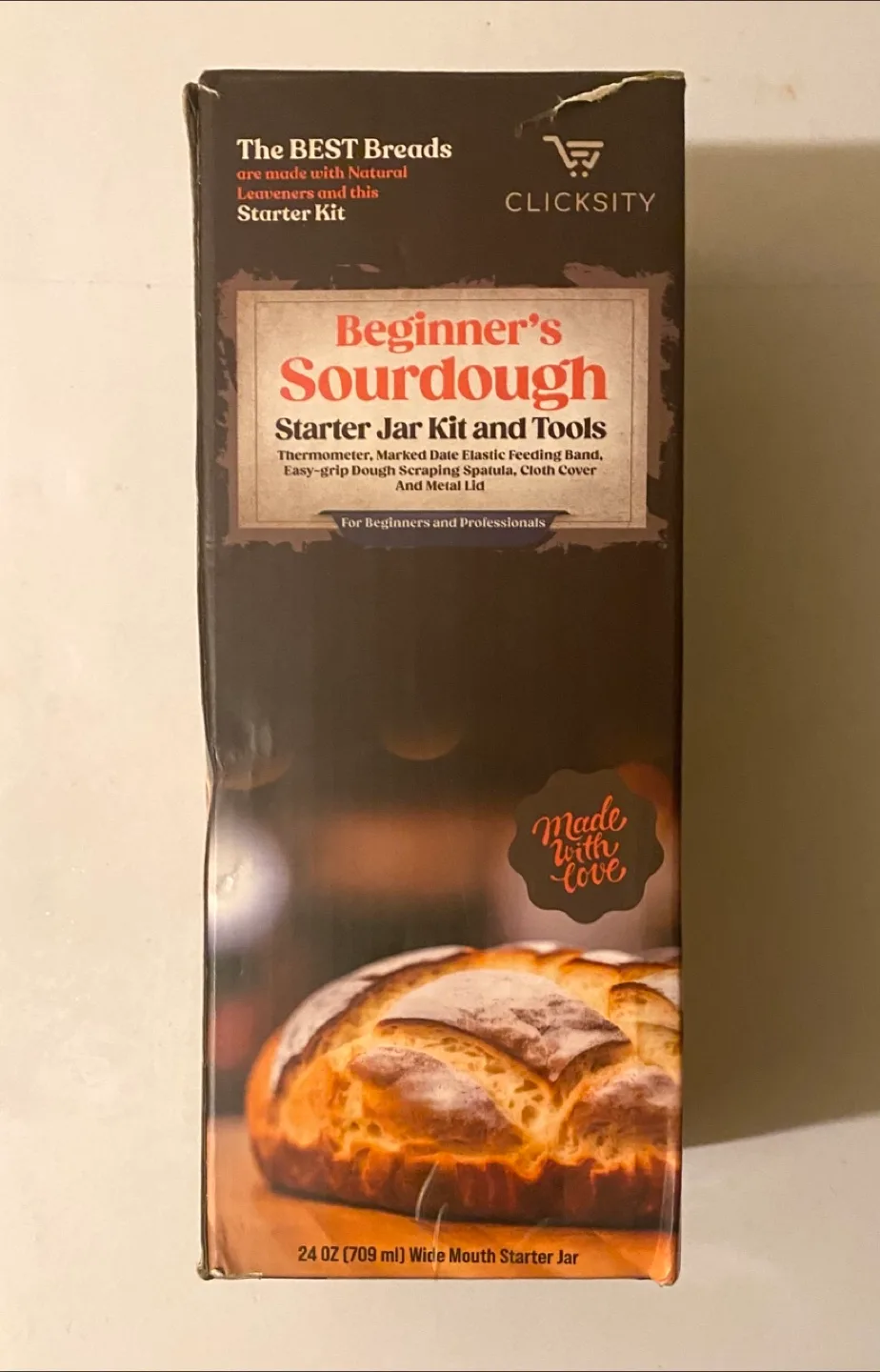 Clicksity Sourdough Starter Jar Kit - New thumbnail
