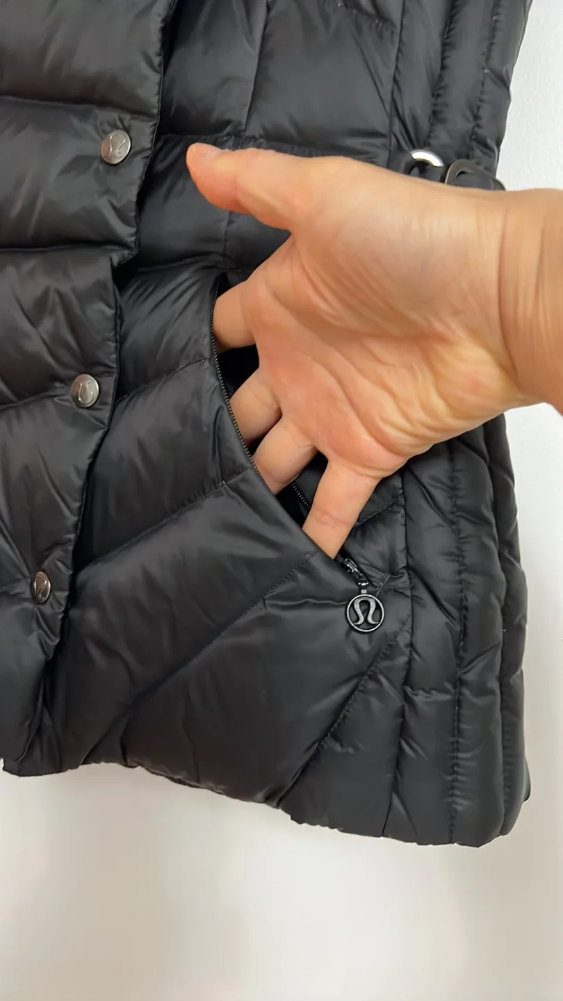 NEW Lululemon Athletica Black Down Vest image indicator(3)