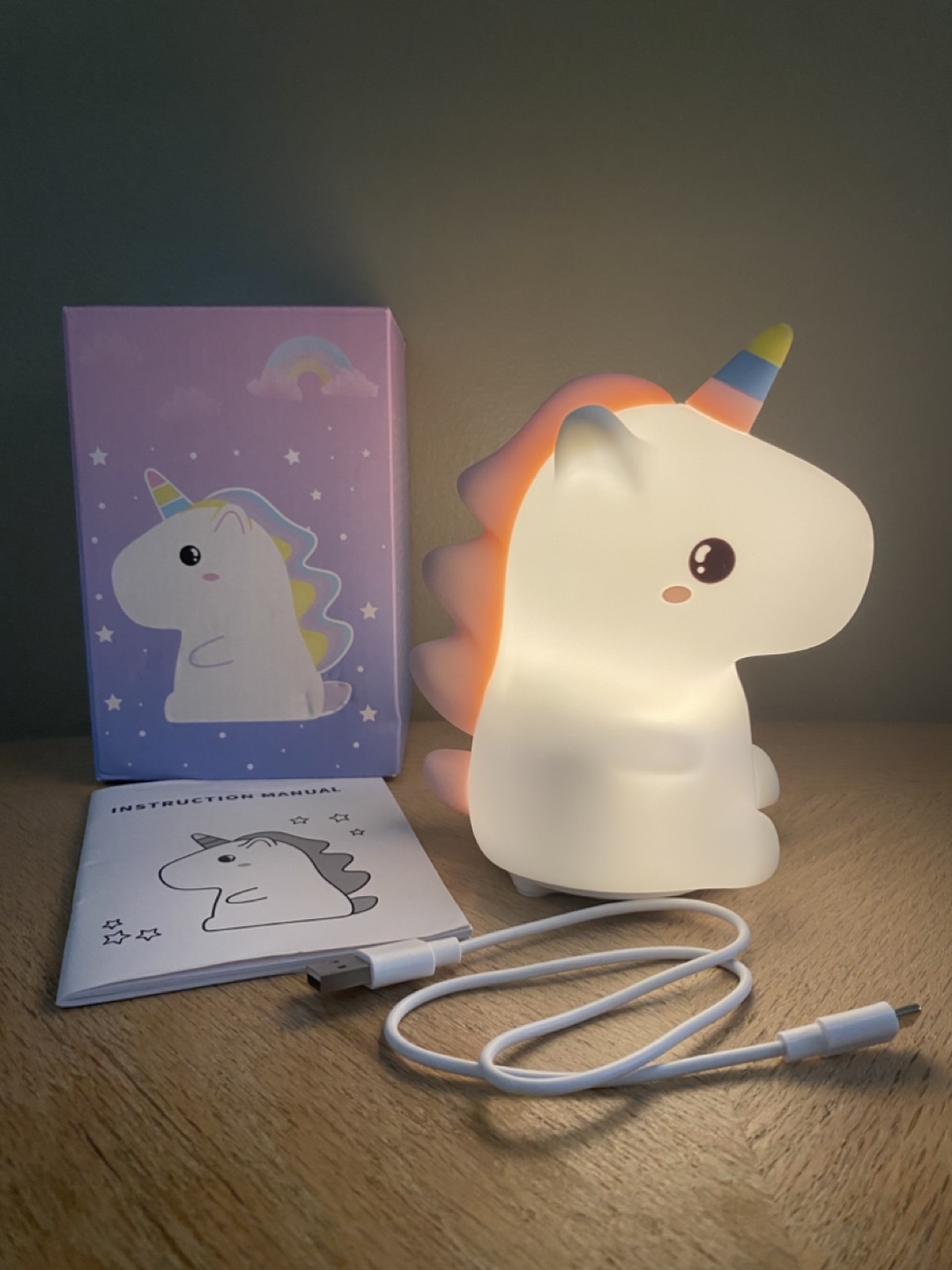 Unicorn pat night light with over 10 music - photo 3