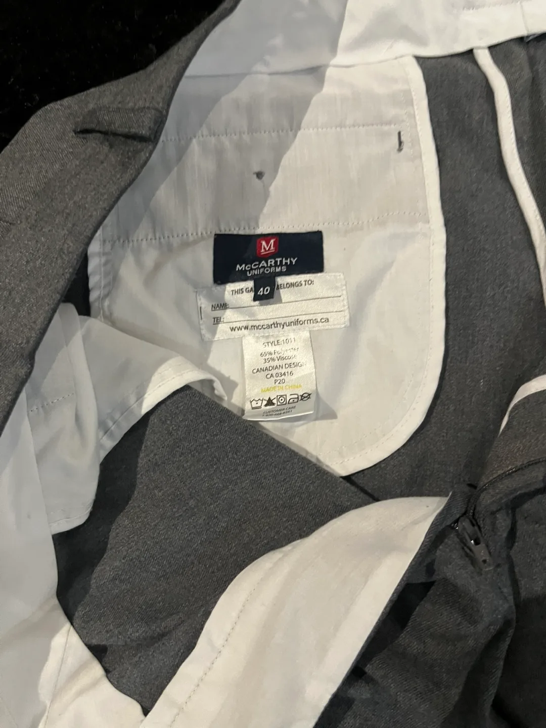 McCarthy Uniforms Grey Dress Pants - Size 40 image indicator(6)