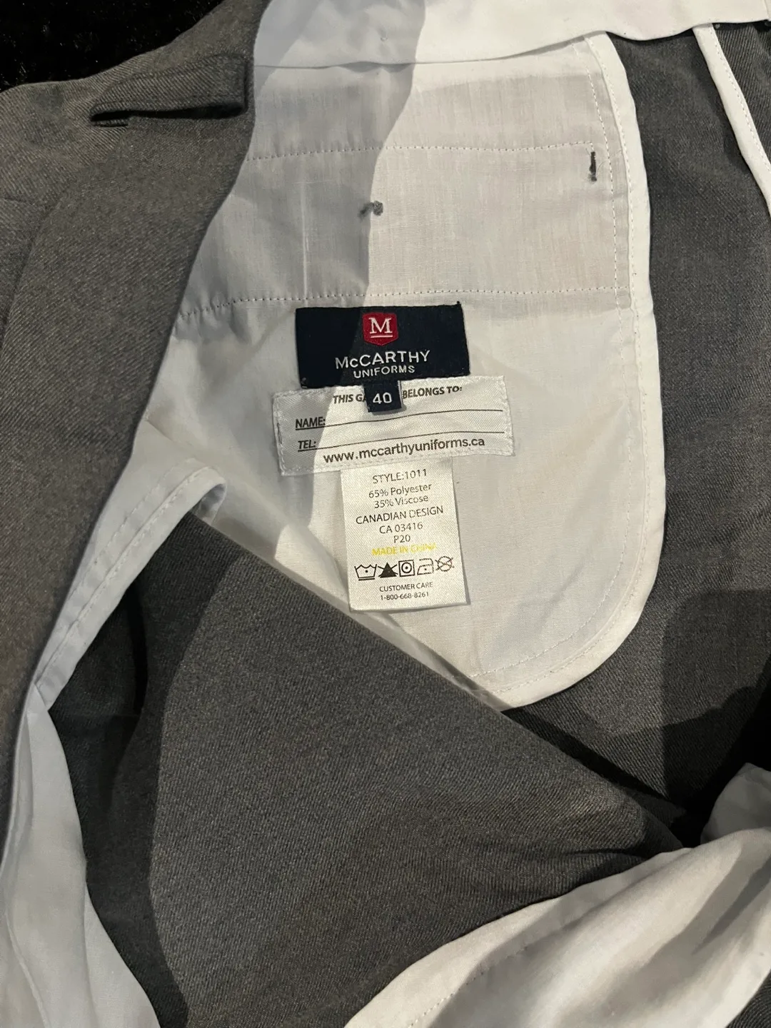McCarthy Uniforms Grey Dress Pants - Size 40 image indicator(3)