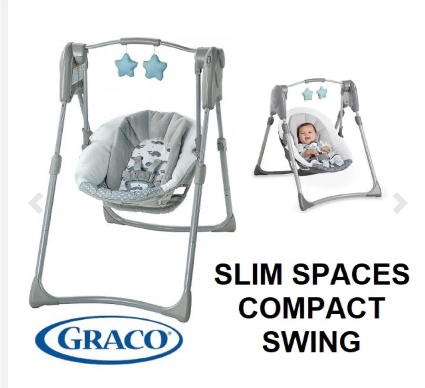 Graco Slim Spaces Compact Baby Swing thumbnail