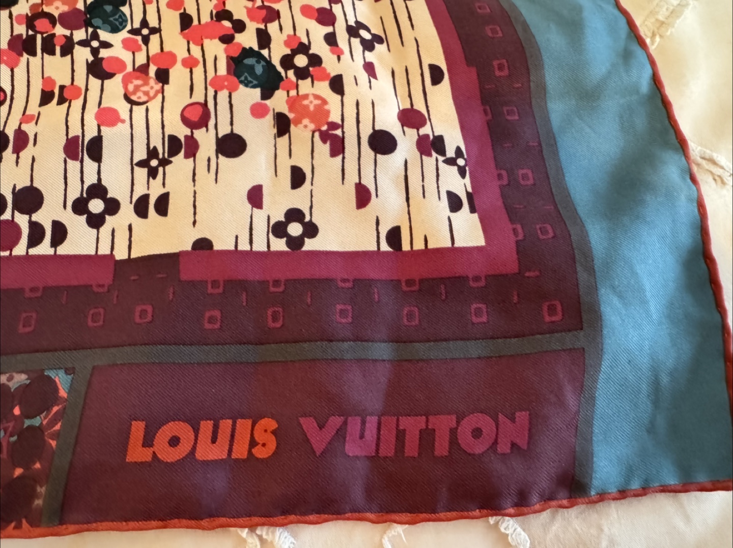 Louis Vuitton Floral Print Silk Scarf - photo 3