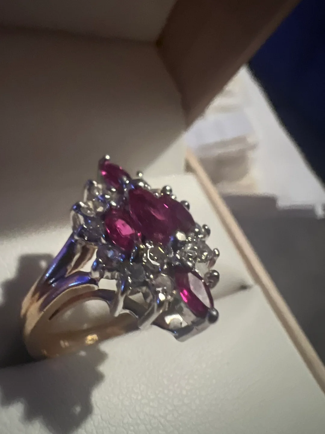 14 k Ruby & Diamond Ring thumbnail