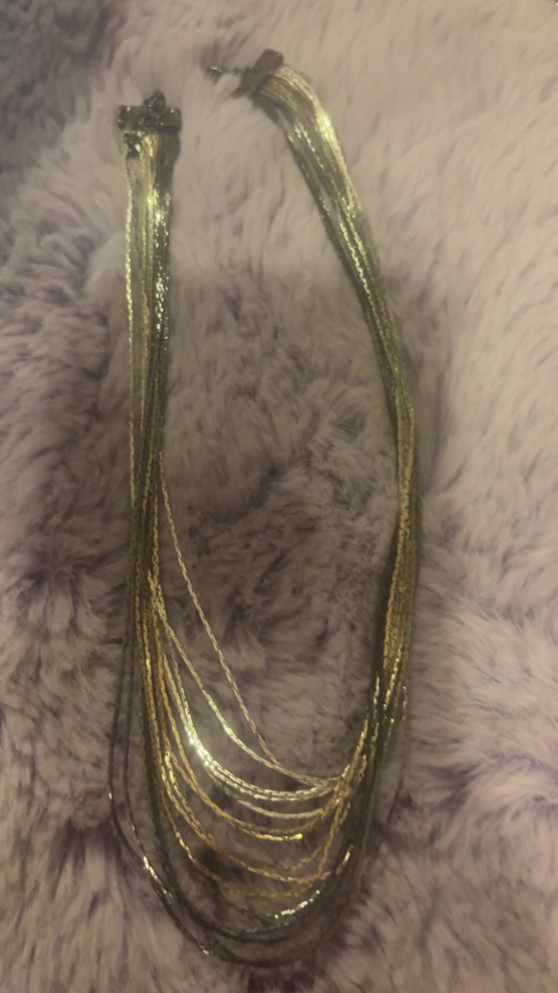 Multi-Strand Necklace - Gold & Silver Tone - photo 2