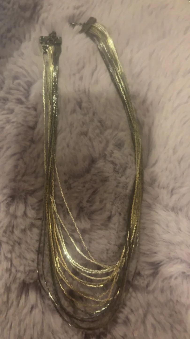 Multi-Strand Necklace - Gold & Silver Tone image indicator(2)