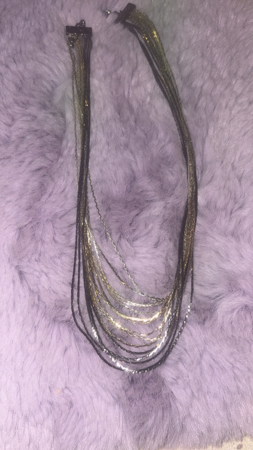 Multi-Strand Necklace - Gold & Silver Tone