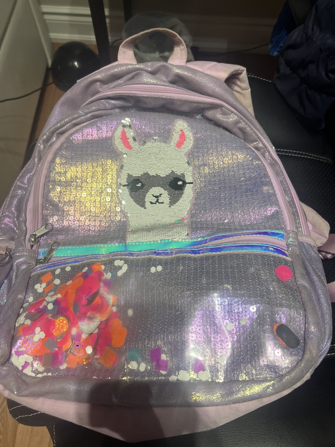 Llama Sequin Backpack Back to School - photo 2