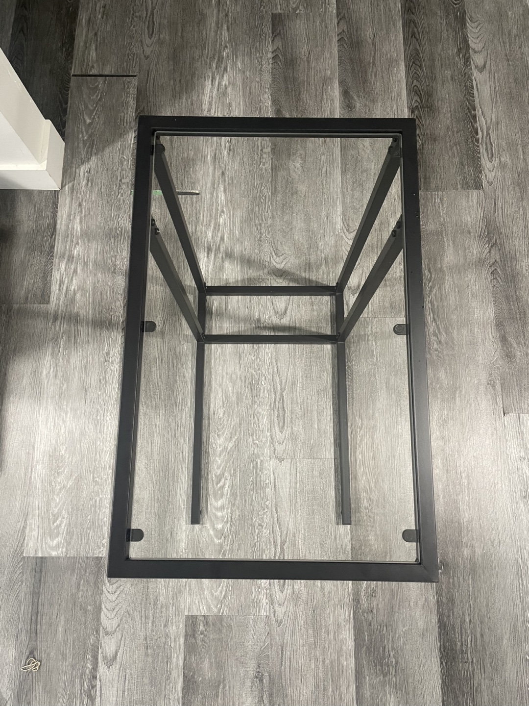 Black Glass Top End Table/Laptop table - photo 2