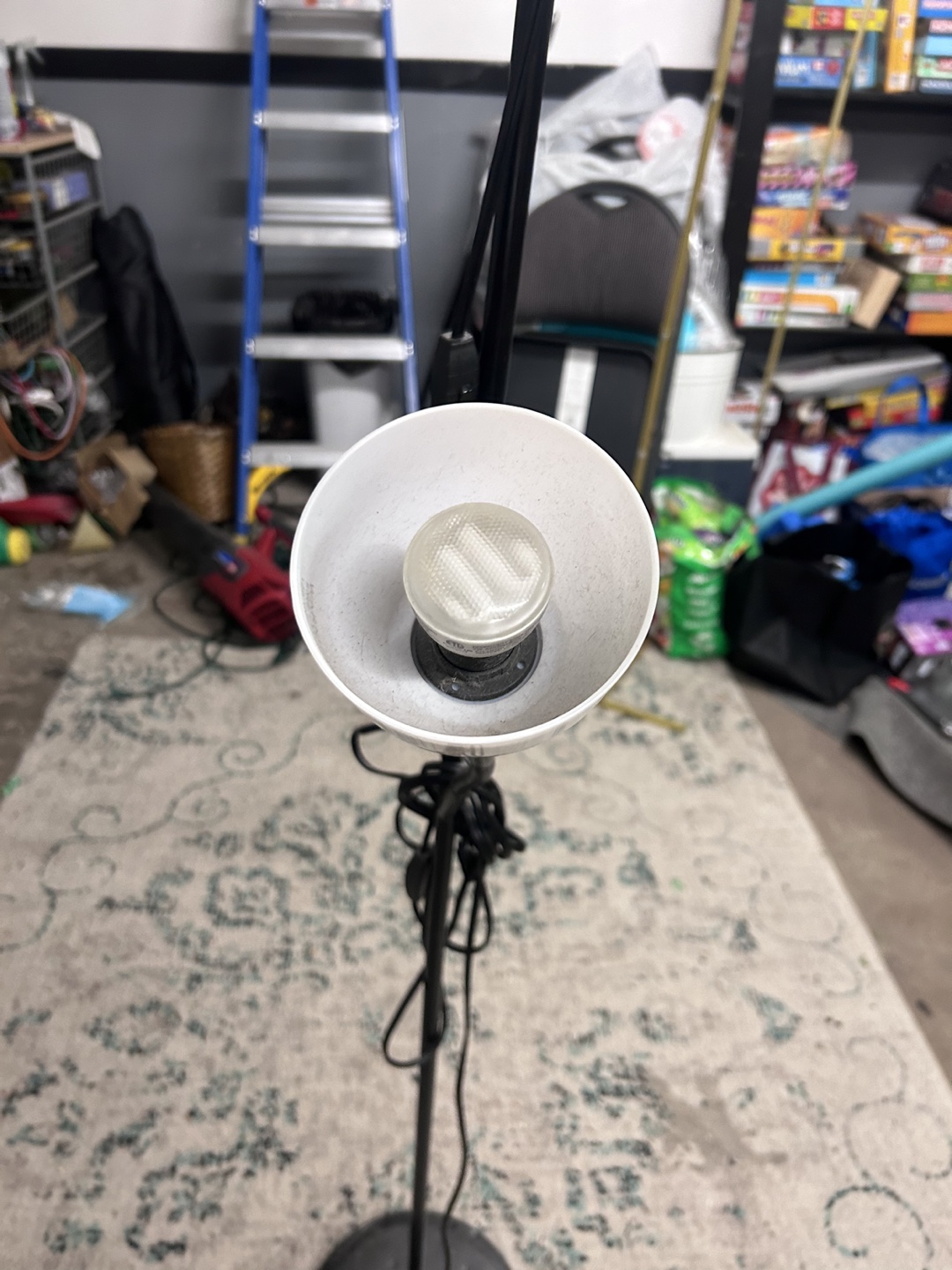 Floor Lamp with Reading Light - Black - photo 3