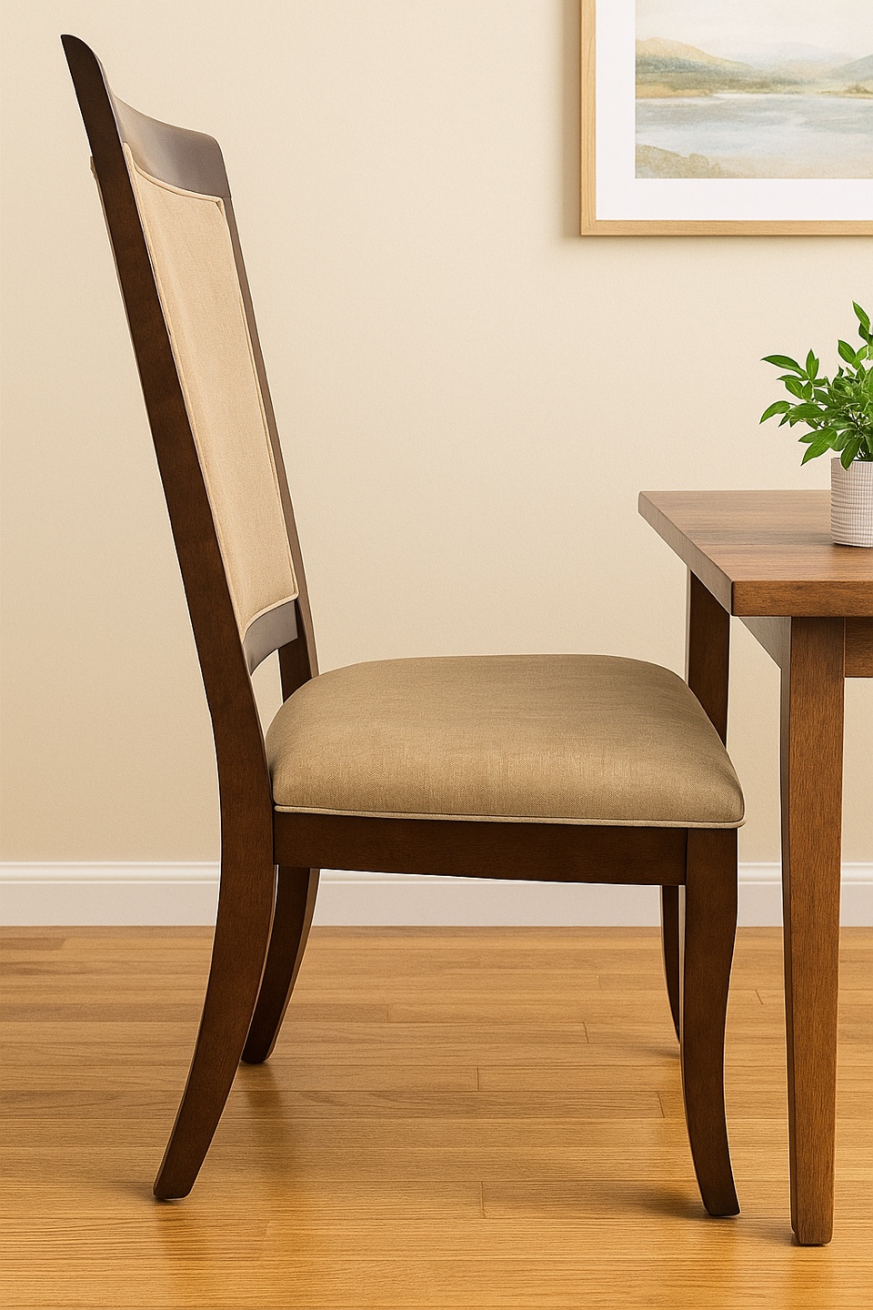 2 Elegant Wooden Dining Chairs – Cushioned & Comfortable - photo 4