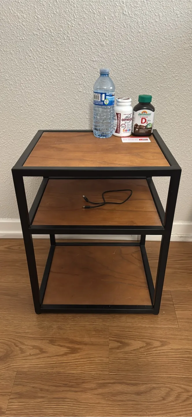 Side Table with Wood Shelves thumbnail