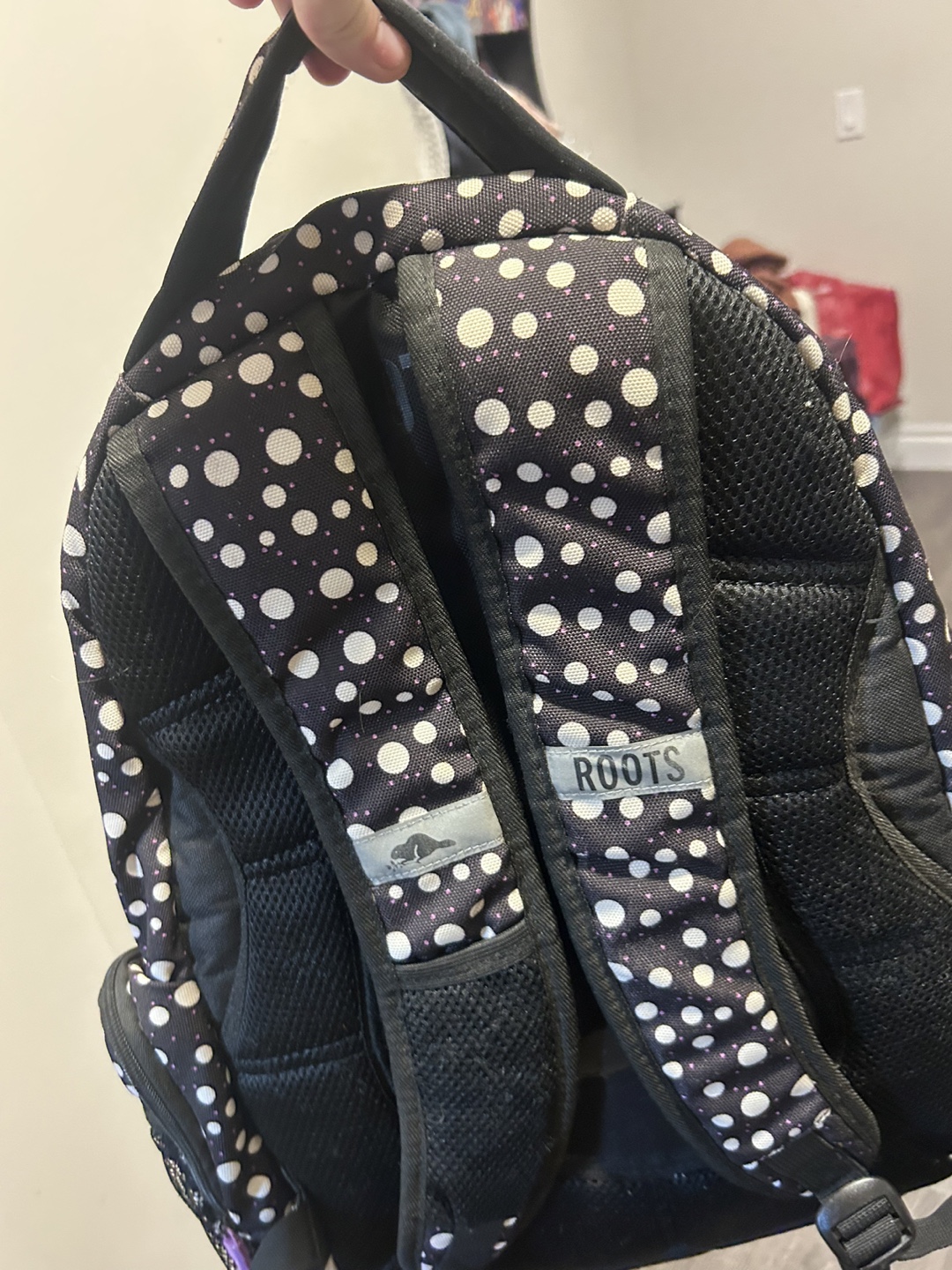 Roots Backpack - Black & White Polka Dot - photo 2