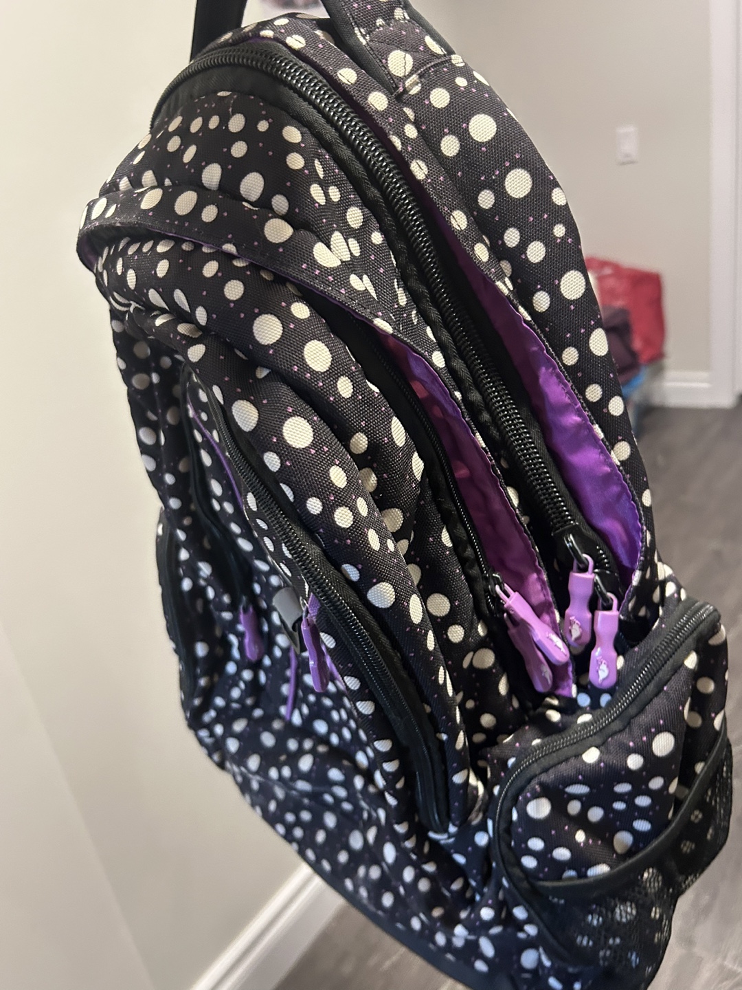 Roots Backpack - Black & White Polka Dot - photo 3