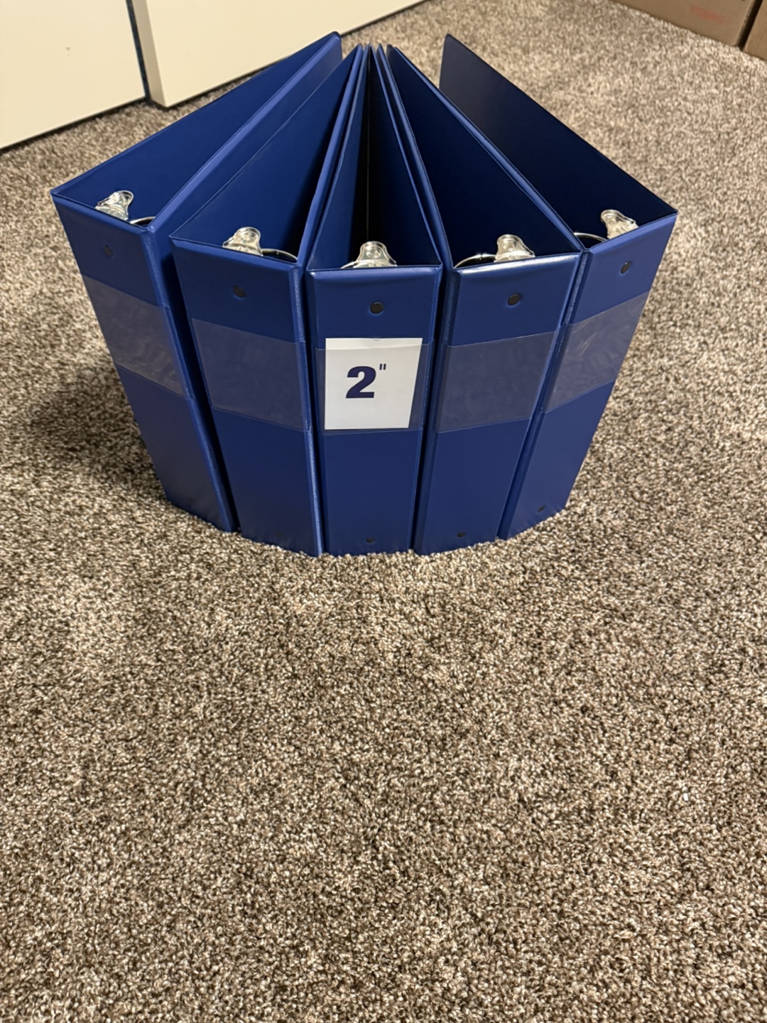 5 Binder Set (2”) + 1 Organizer binder (3”)