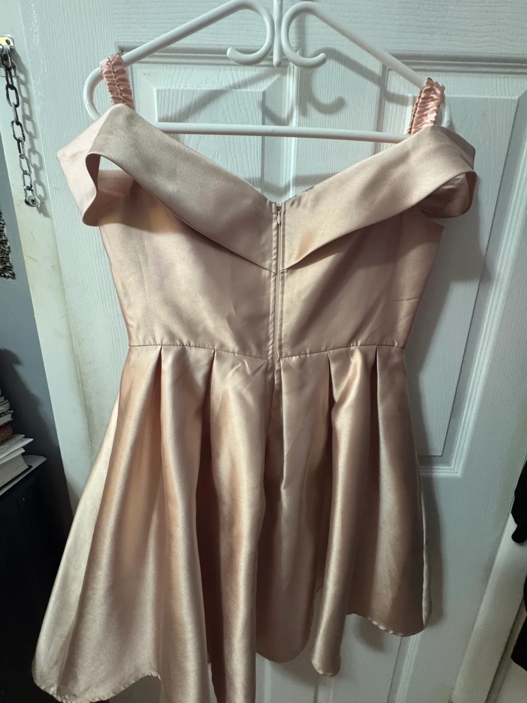 Honey Chelsea rose gold satin dress image indicator(2)