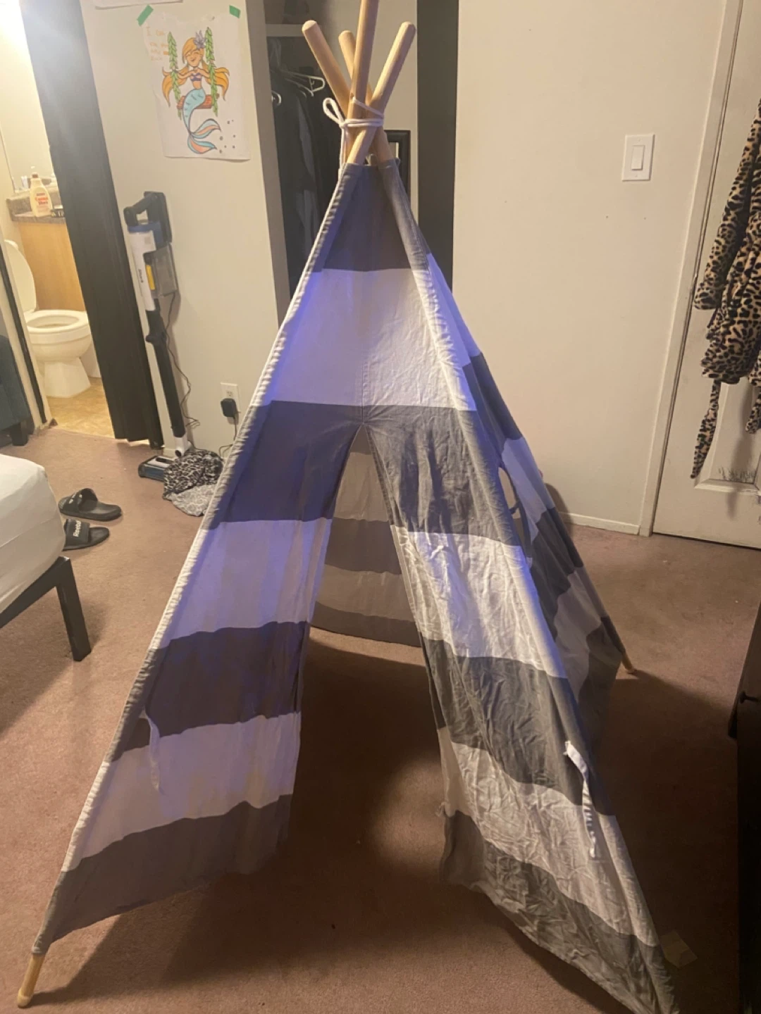 Kids' Striped Teepee Tent - photo 2