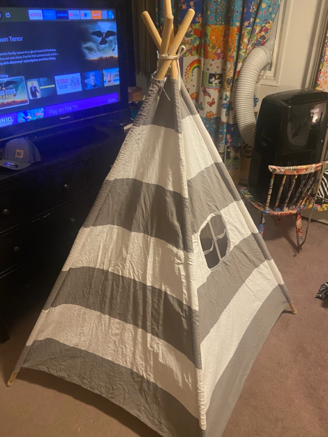 Kids' Striped Teepee Tent - photo 3