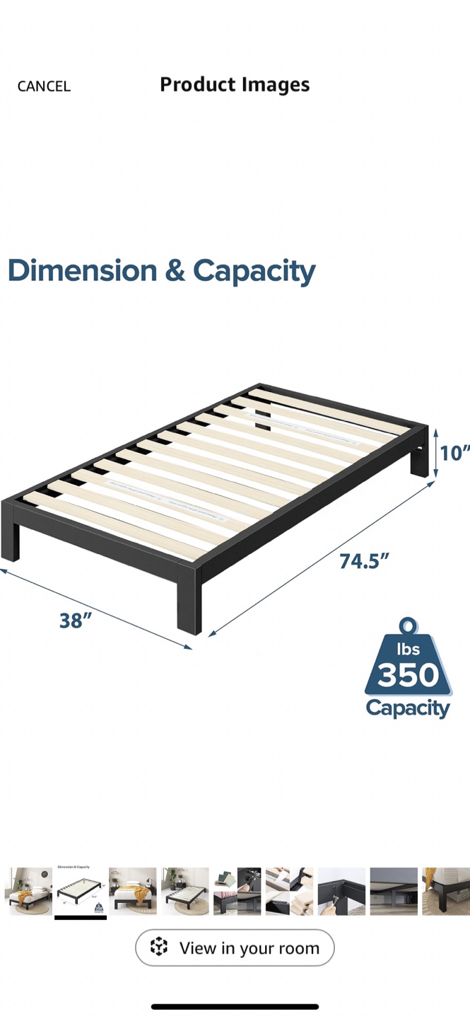 Twin Platform bed frame