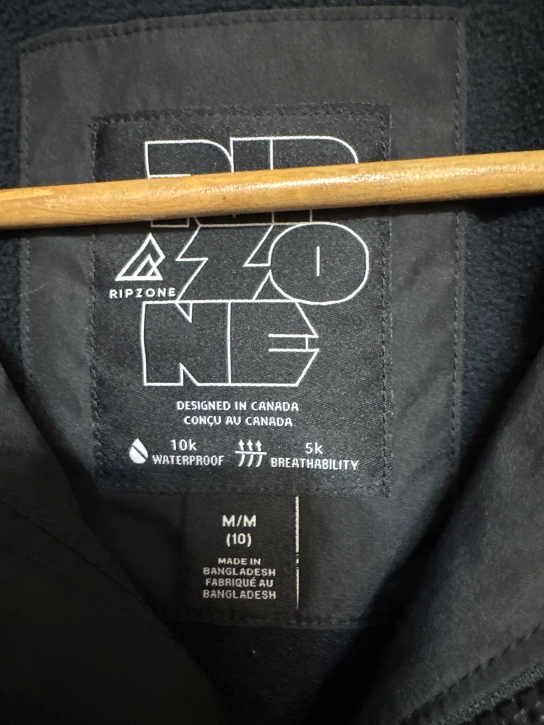 Ripzone Black Waterproof Jacket - Size M image indicator(2)