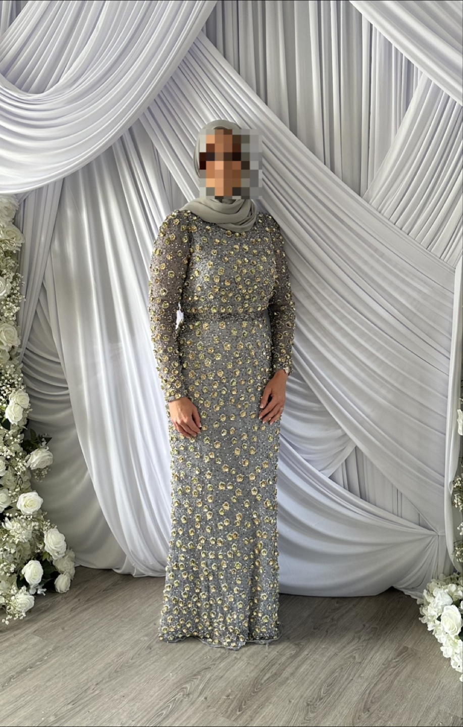 Mac Duggal Beaded Long Sleeve Gown - photo 4