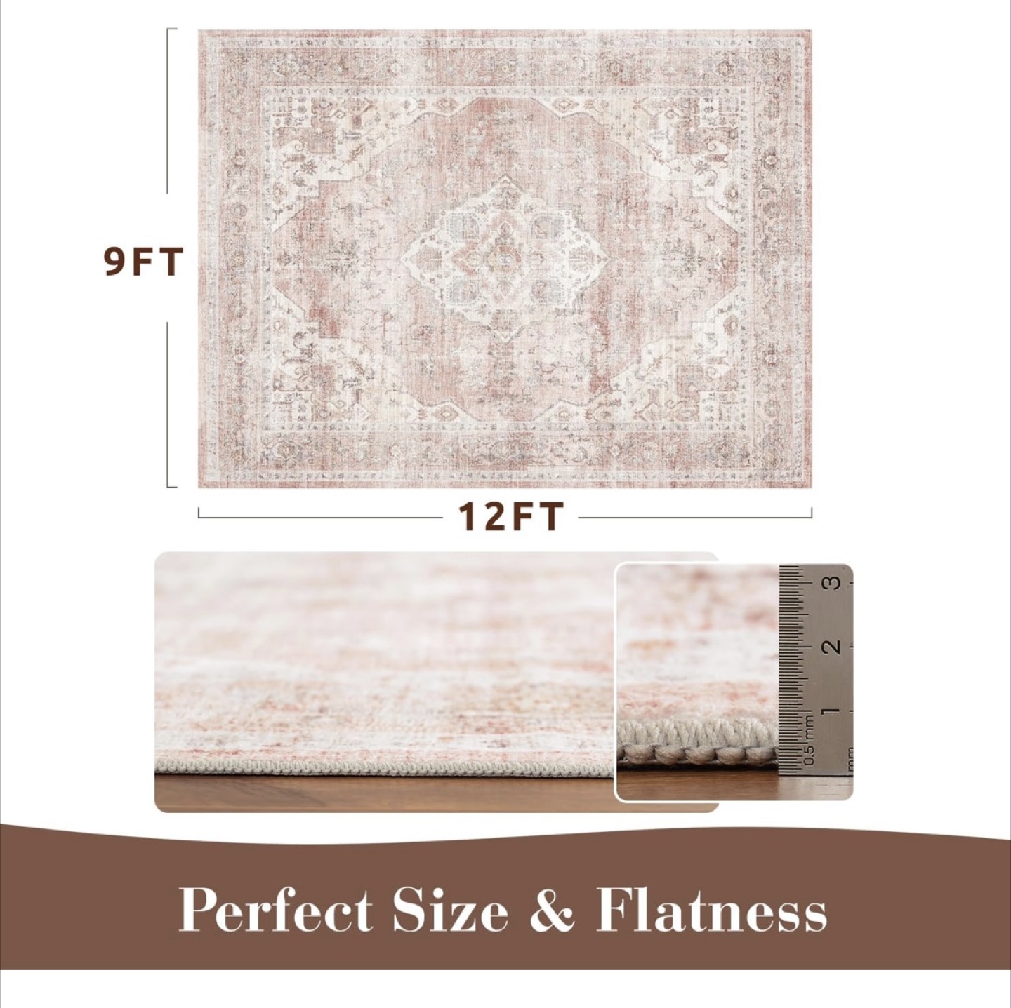 9x12 ft Area Rug - Super Soft & Durable - photo 2