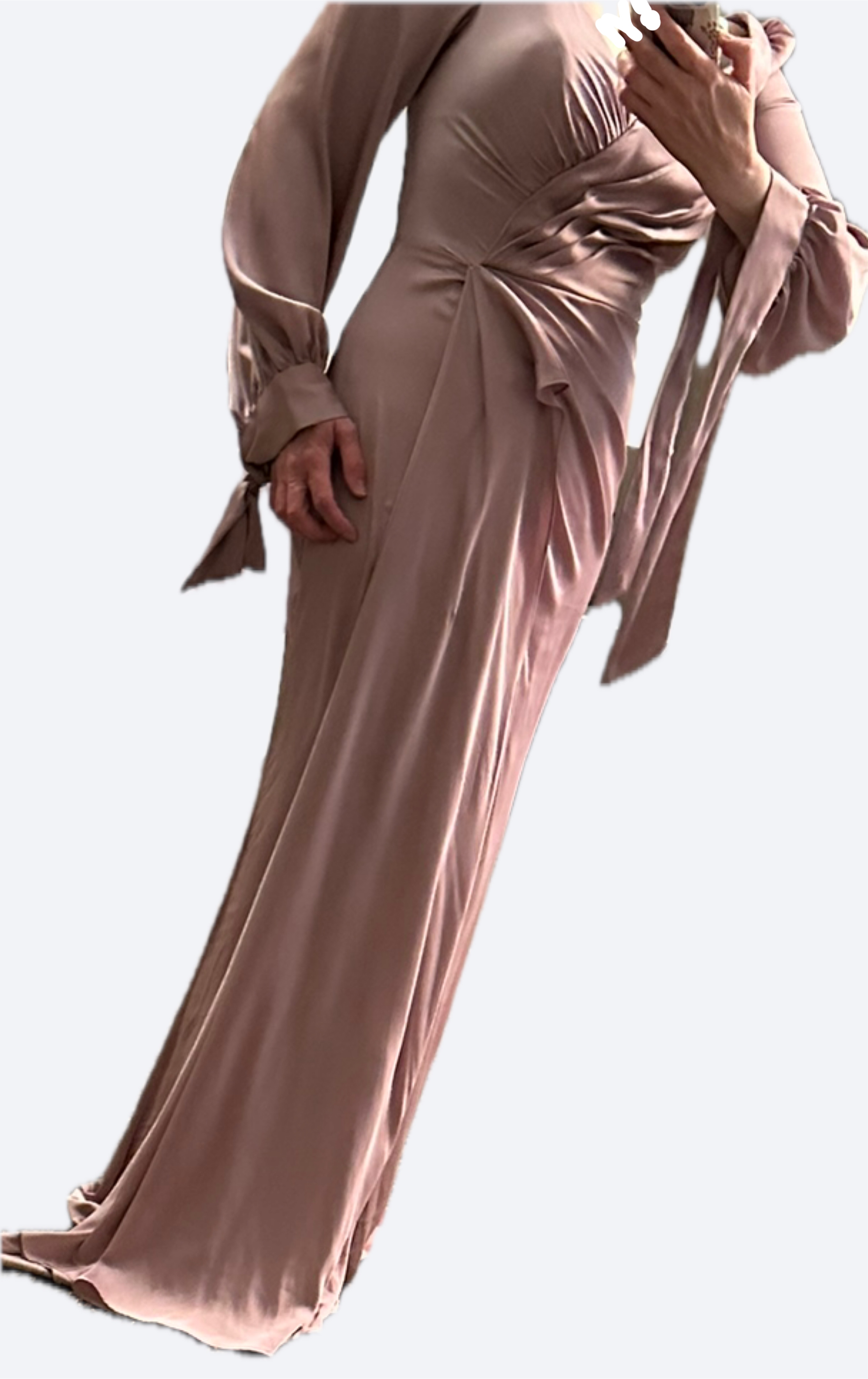 Cinderella Divine Satin Wrap Maxi Dress - Size 10 - photo 2