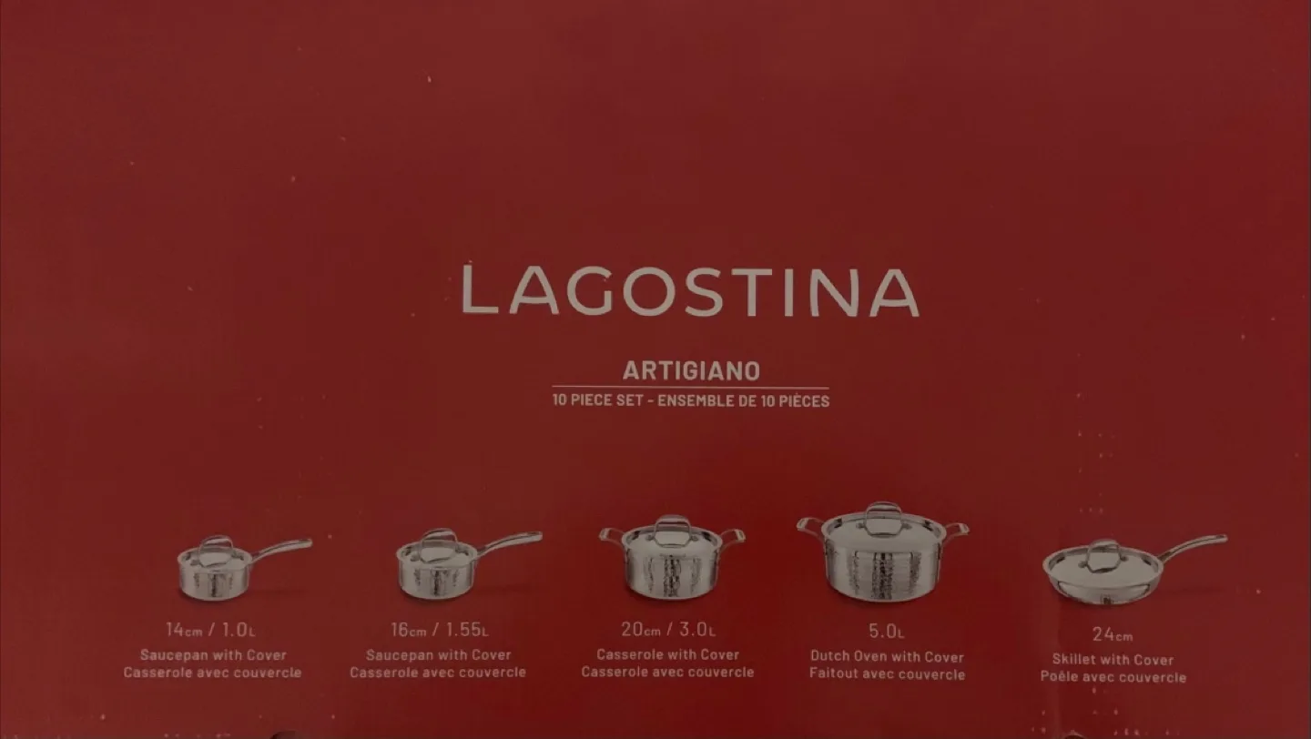 Lagostina Artigiano 10-Piece Cookware Set - New in Box! image indicator(2)