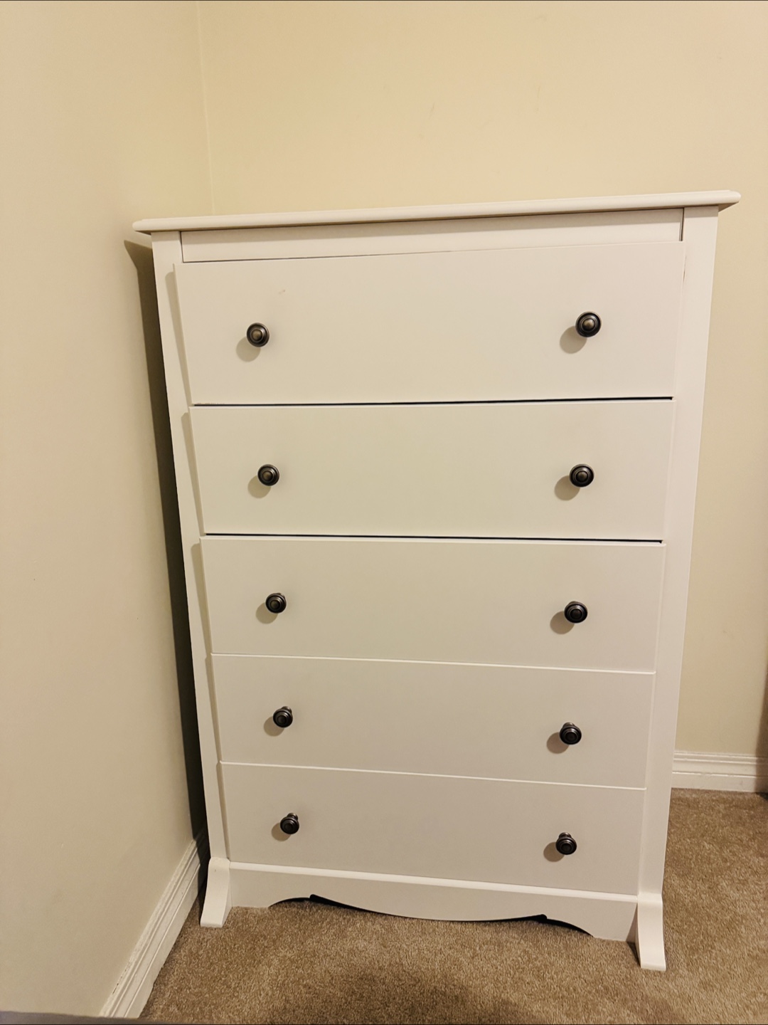 5-Drawer Dresser, White