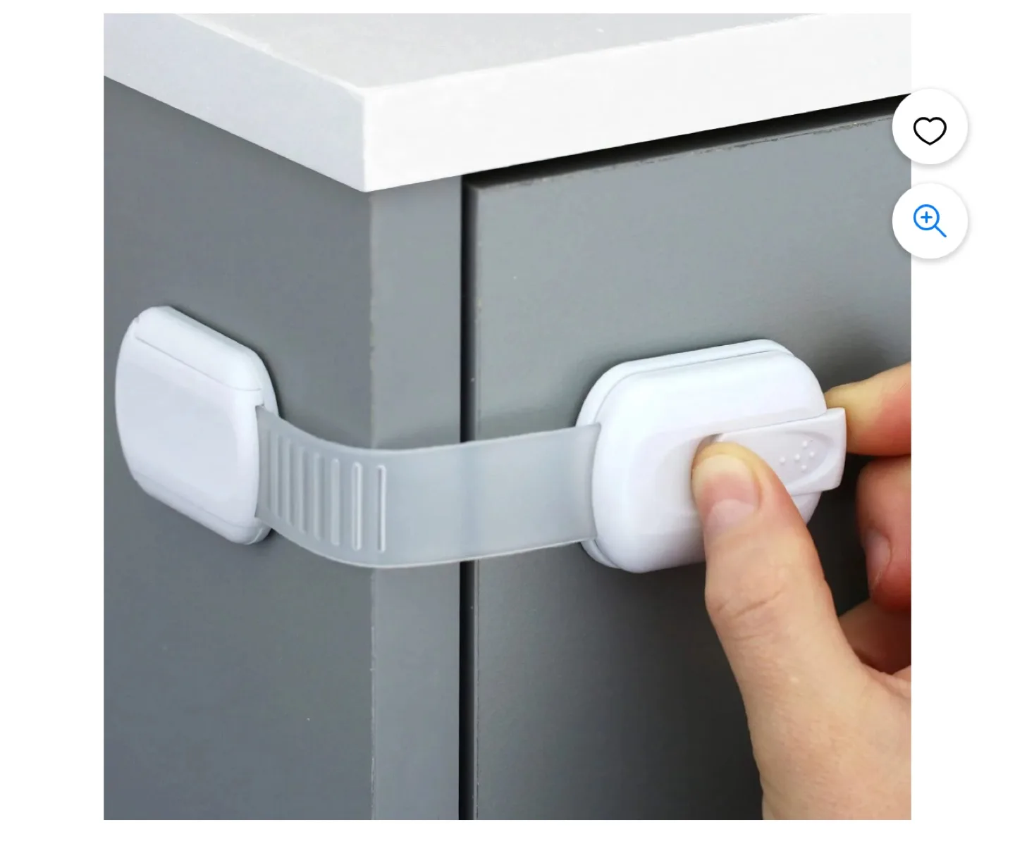 White Adjustable Baby Safety Locks thumbnail