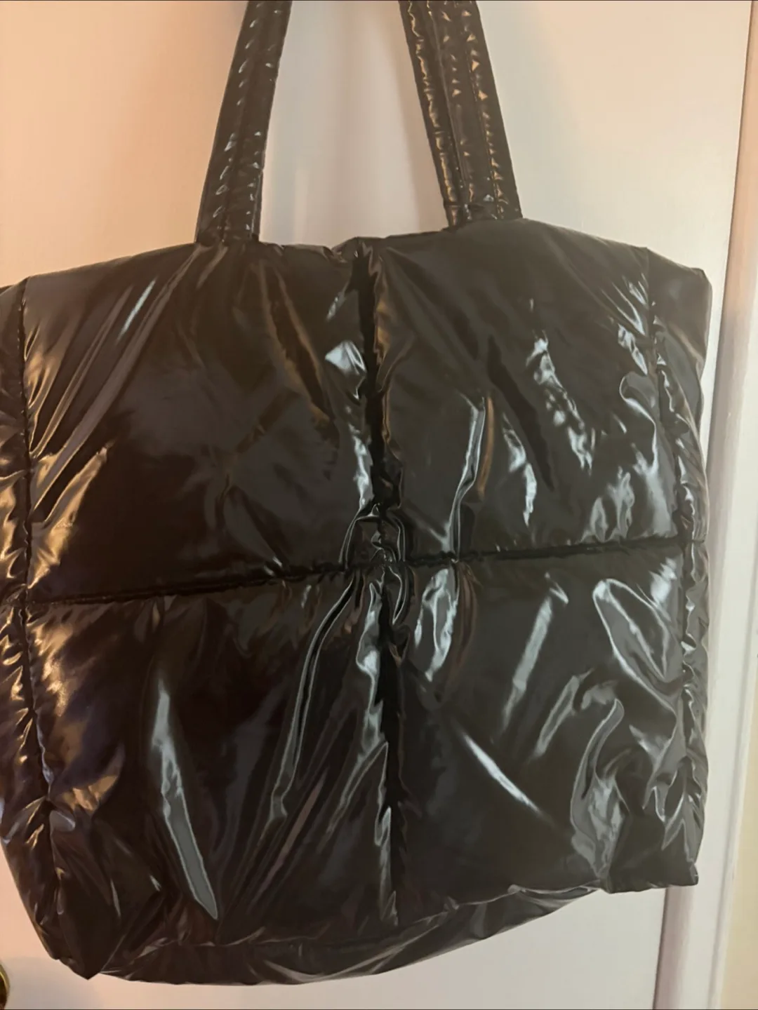 H&M Black Puffer Tote Bag