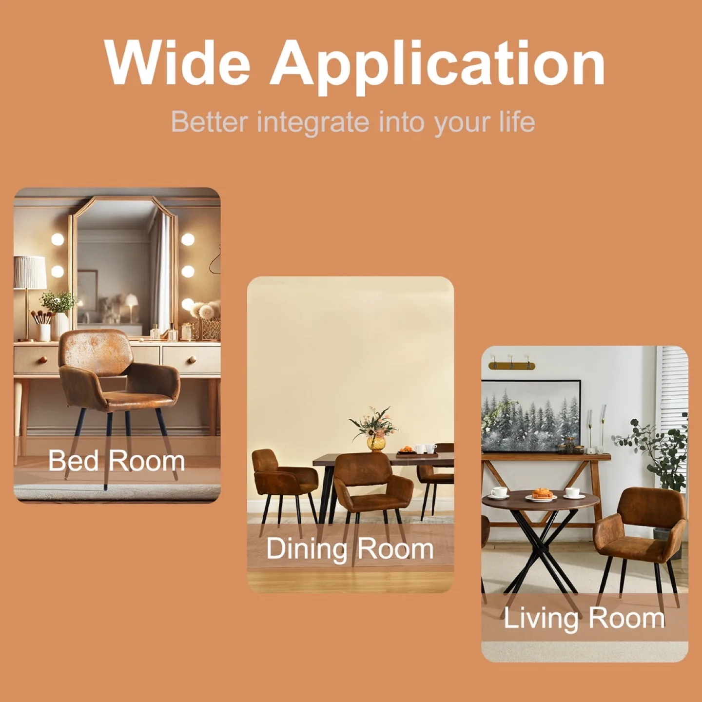 Set of 2 Dining Chairs, Modern Upholstered Chairs image indicator(4)