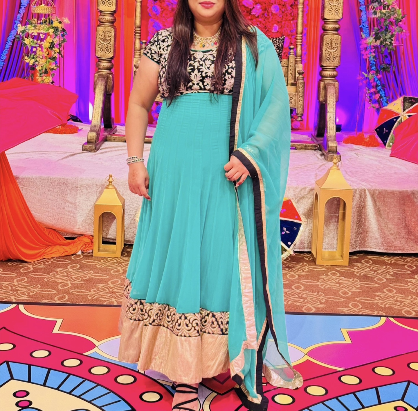 Green shalwar suit