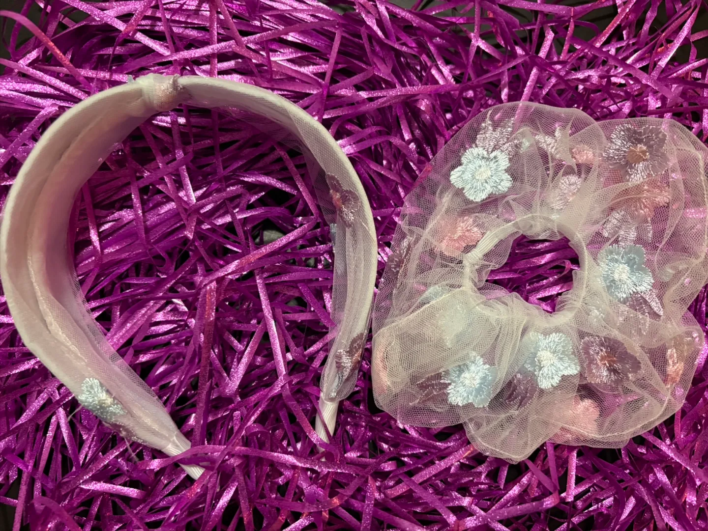 Headband & Scrunchie Set - Floral Design thumbnail