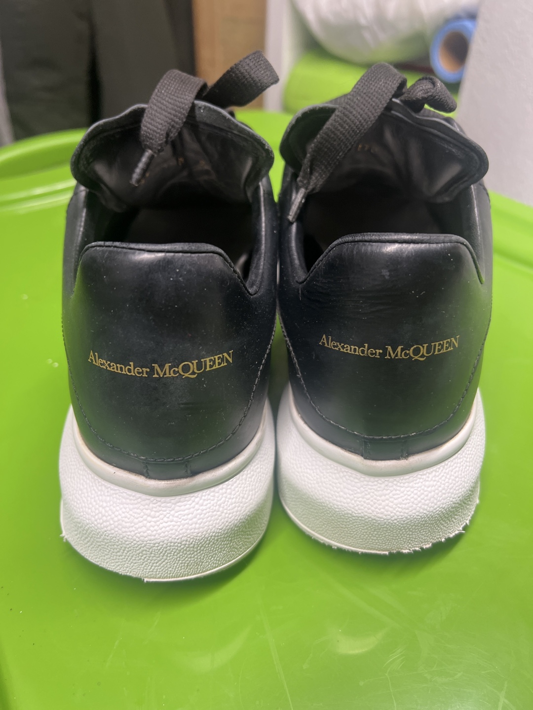 Alexander McQueen Black Leather Sneakers
