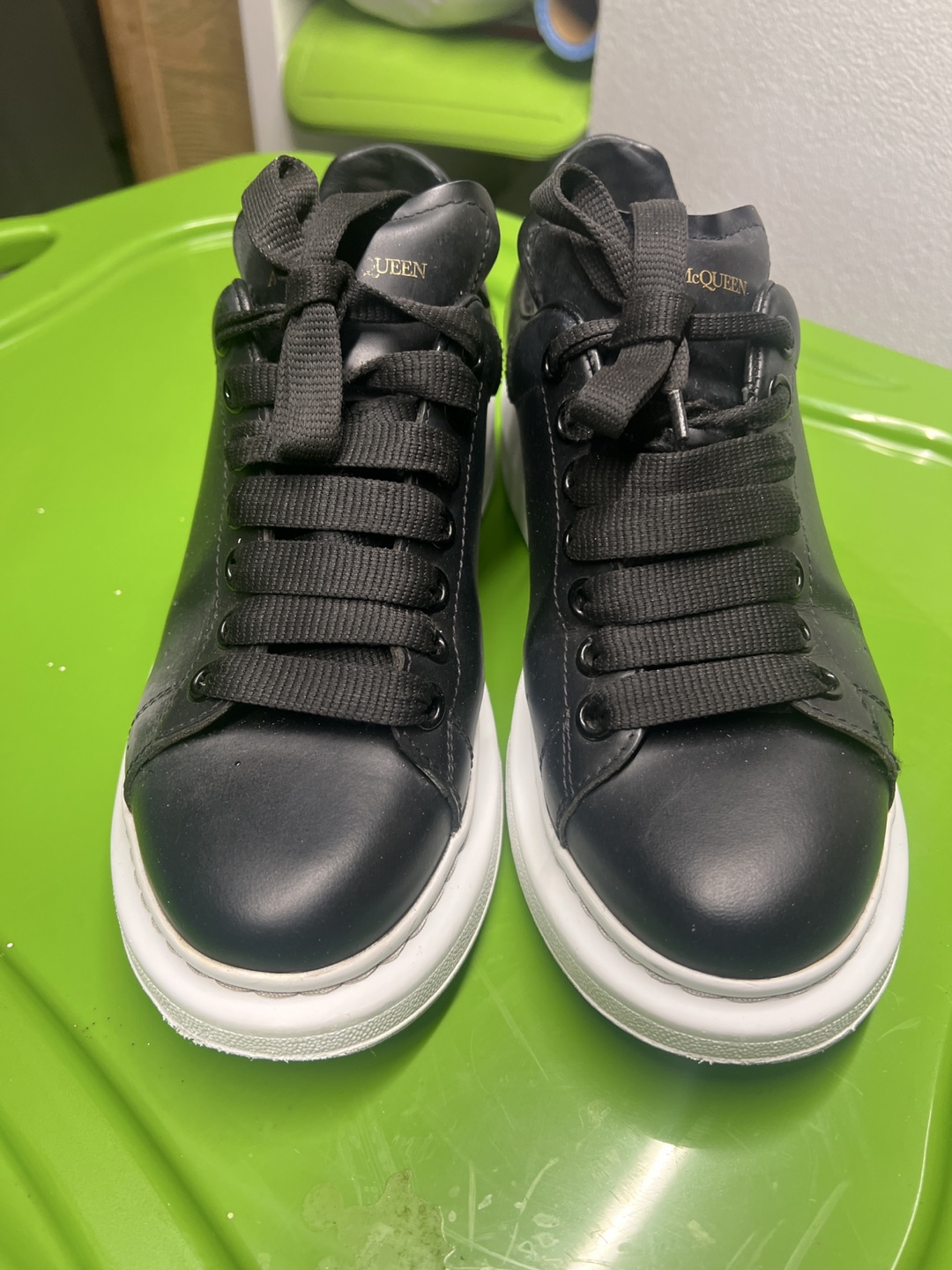 Alexander McQueen Black Leather Sneakers - photo 4