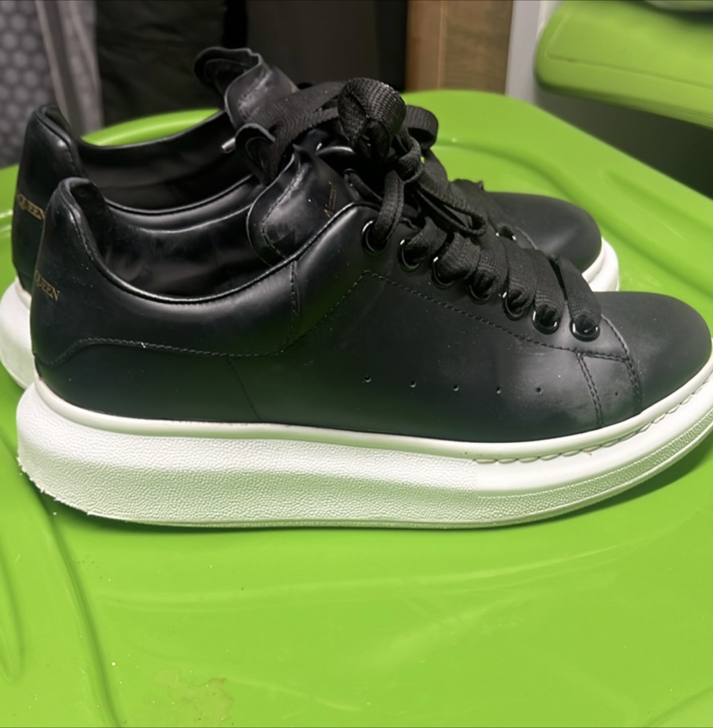 Alexander McQueen Black Leather Sneakers - photo 3