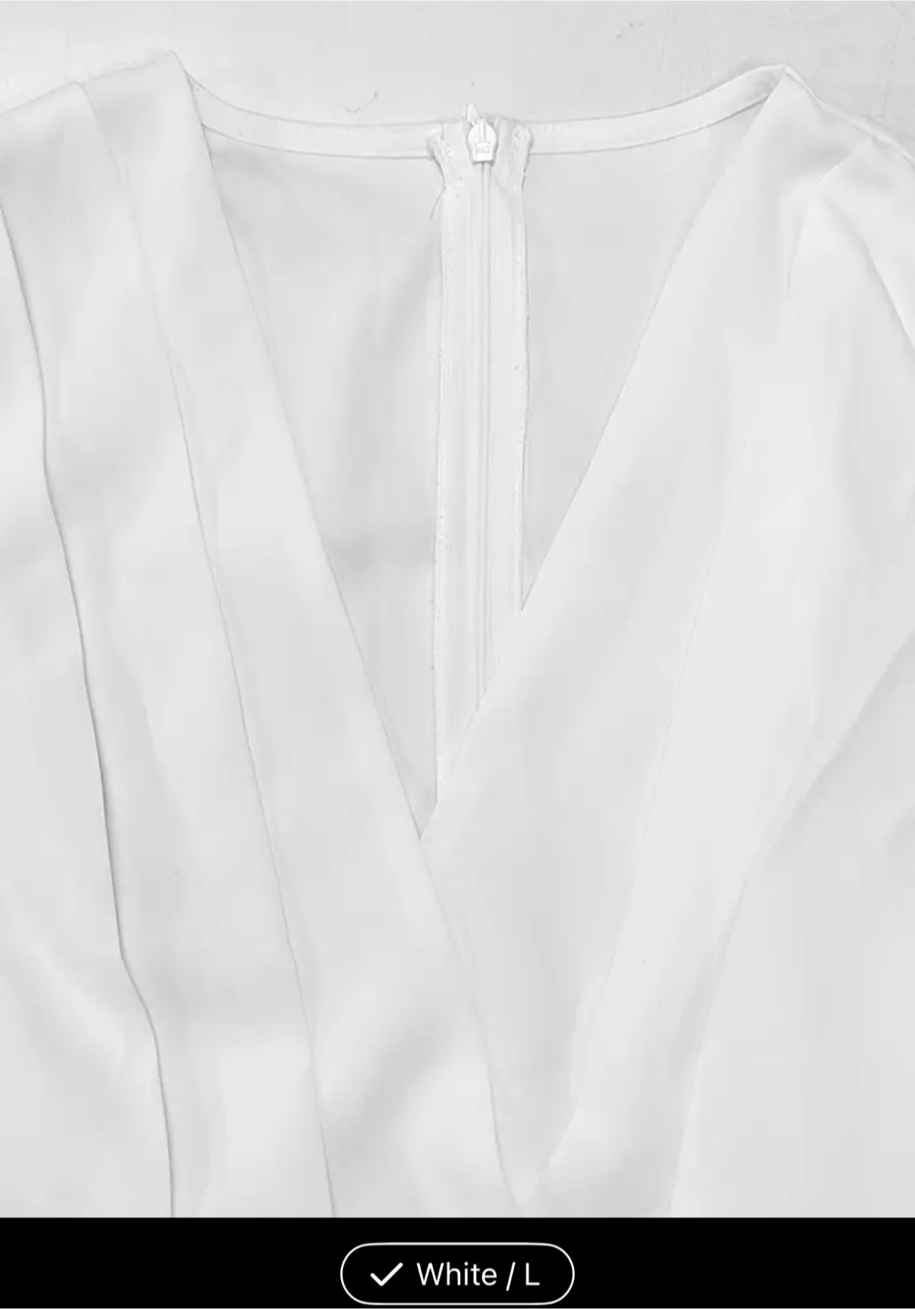 White Sequin Jumpsuit - Size L - photo 3