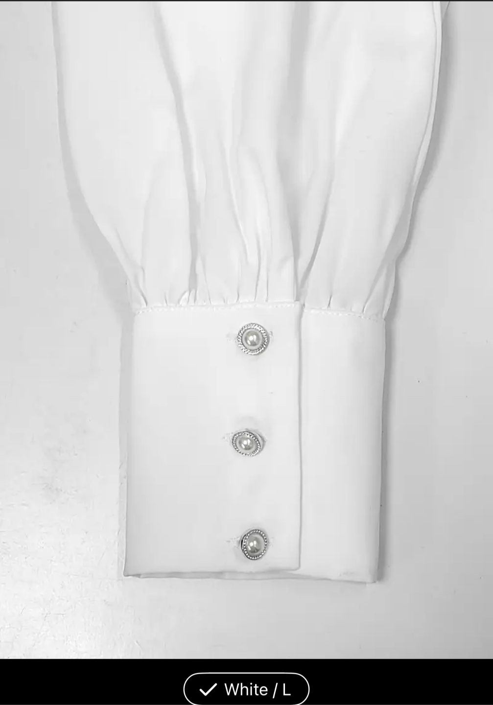 White Sequin Jumpsuit - Size L - photo 4