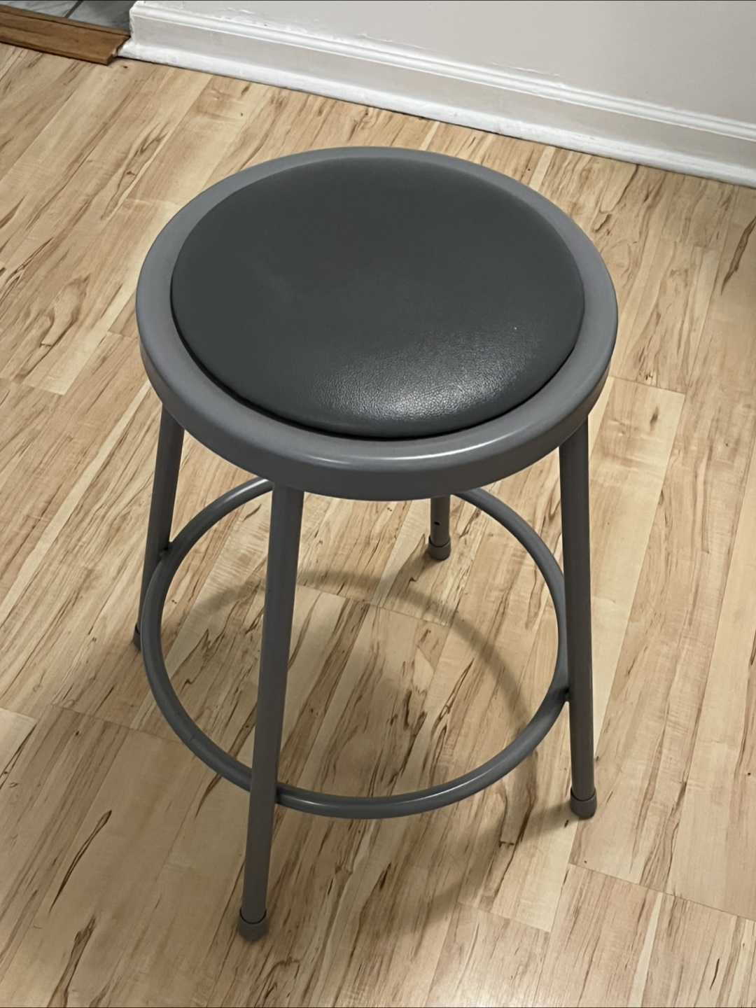 Gray Round Stool