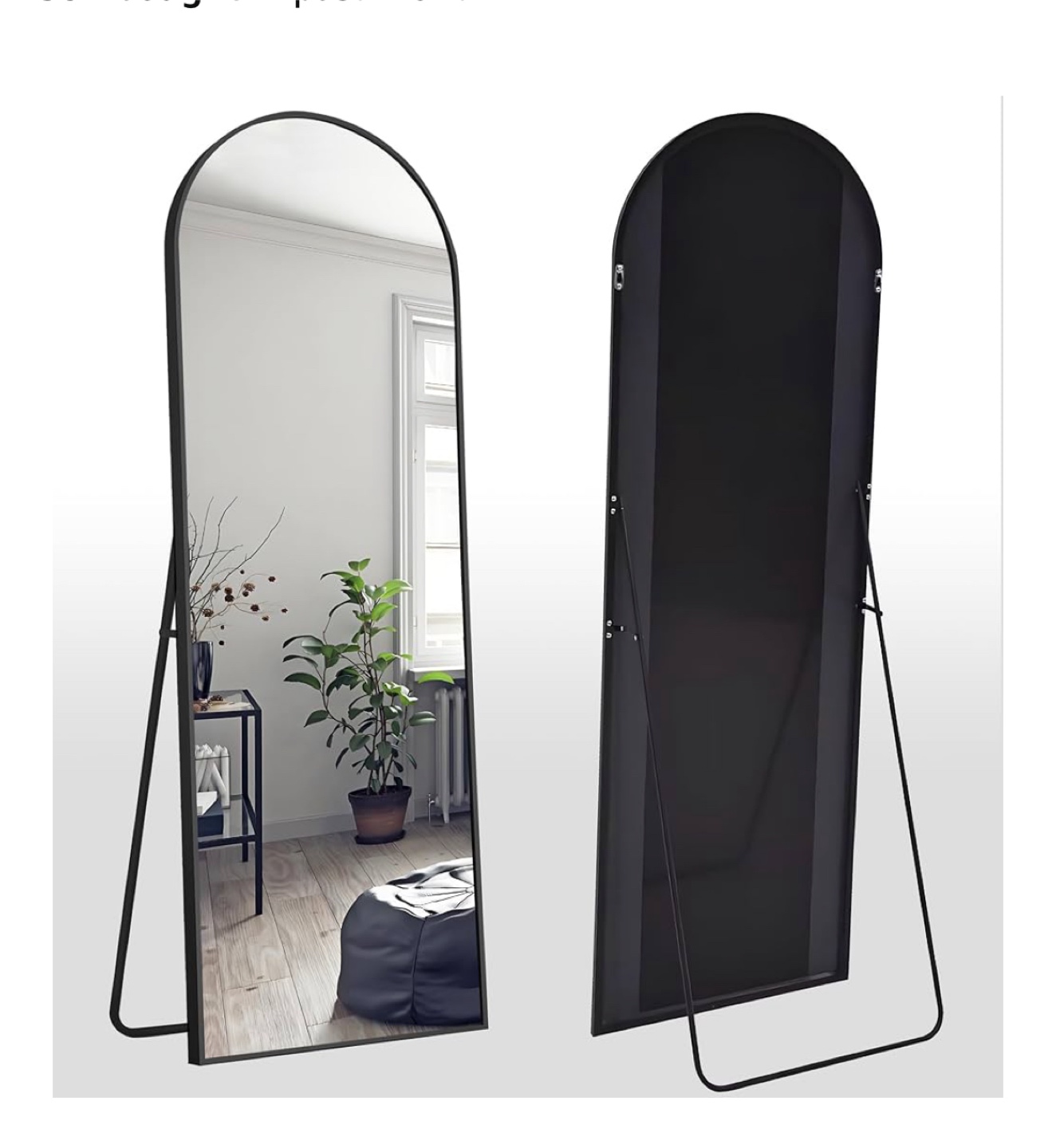 Arched Full-Length Mirror – Excellent Condition n - photo 3