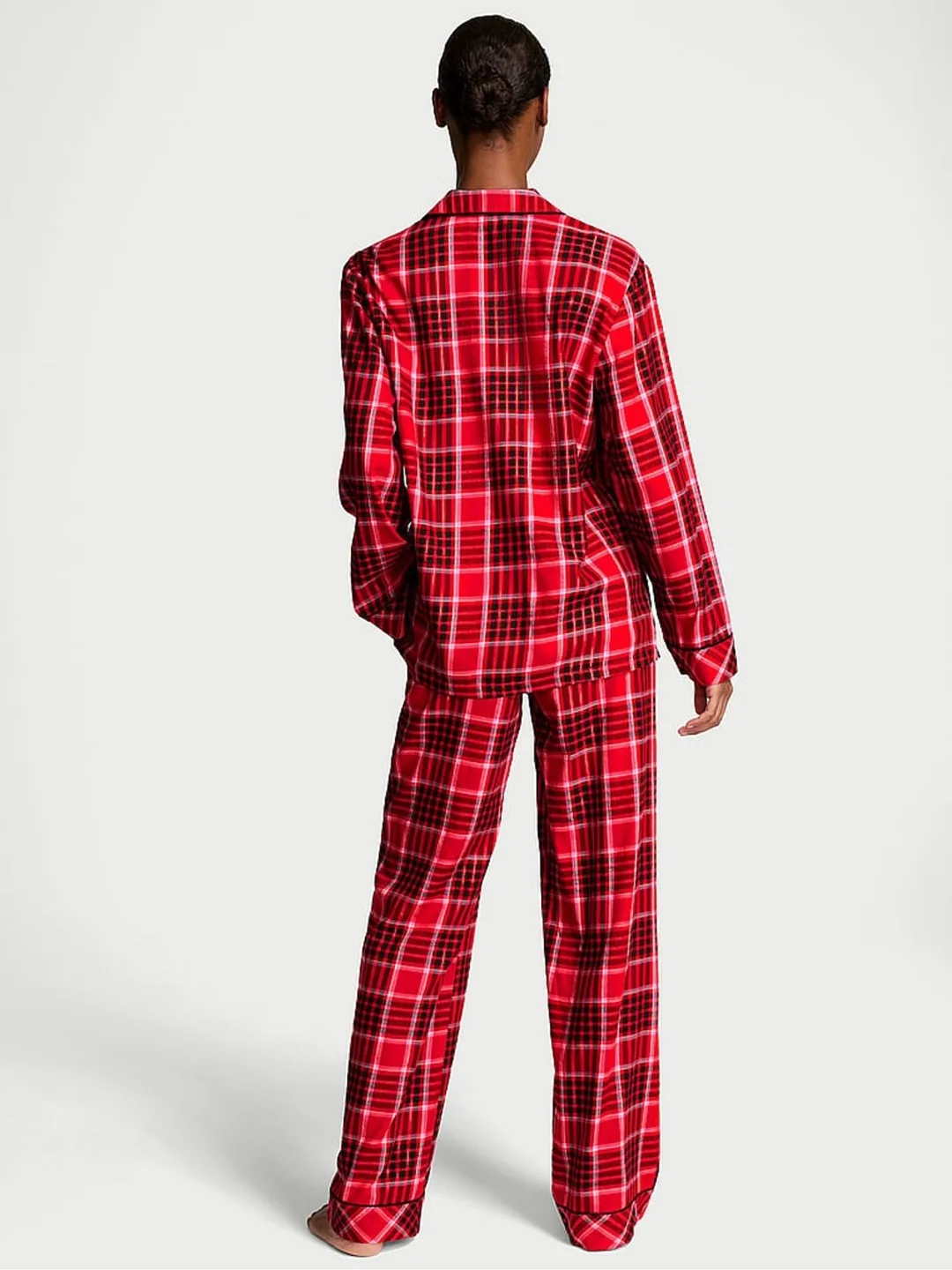 Victoria's Secret Flannel Pajama Set, Red Plaid image indicator(4)