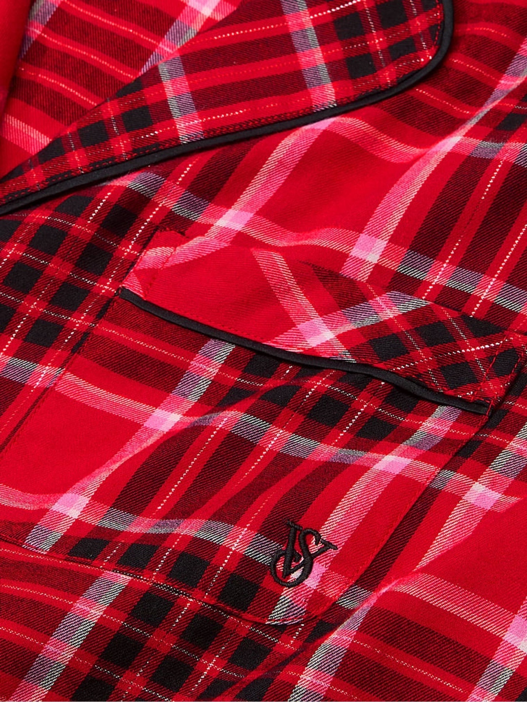 Victoria's Secret Flannel Pajama Set, Red Plaid