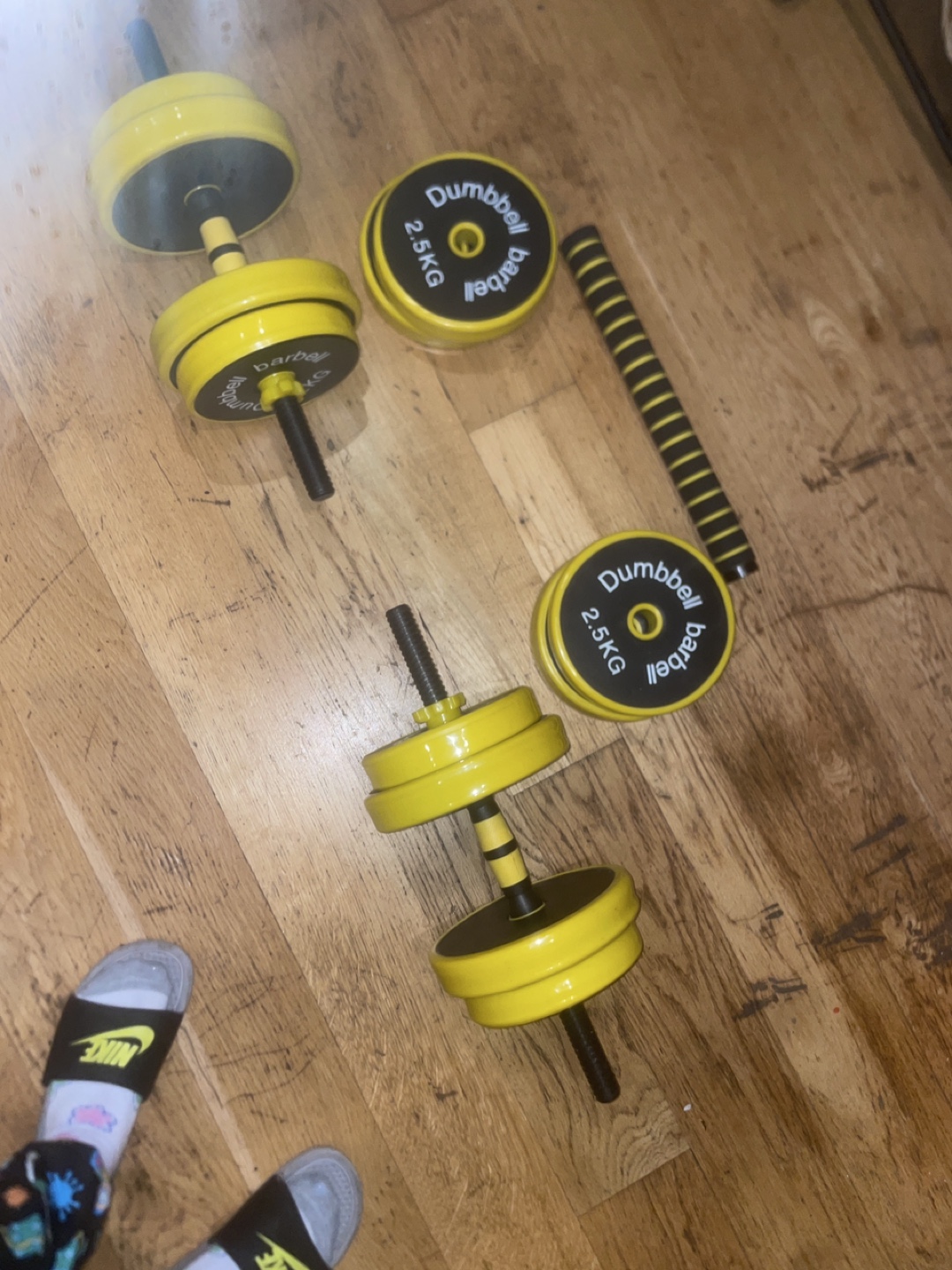 Yellow Dumbbell Barbell Set 2.5/2.75 KG - photo 2