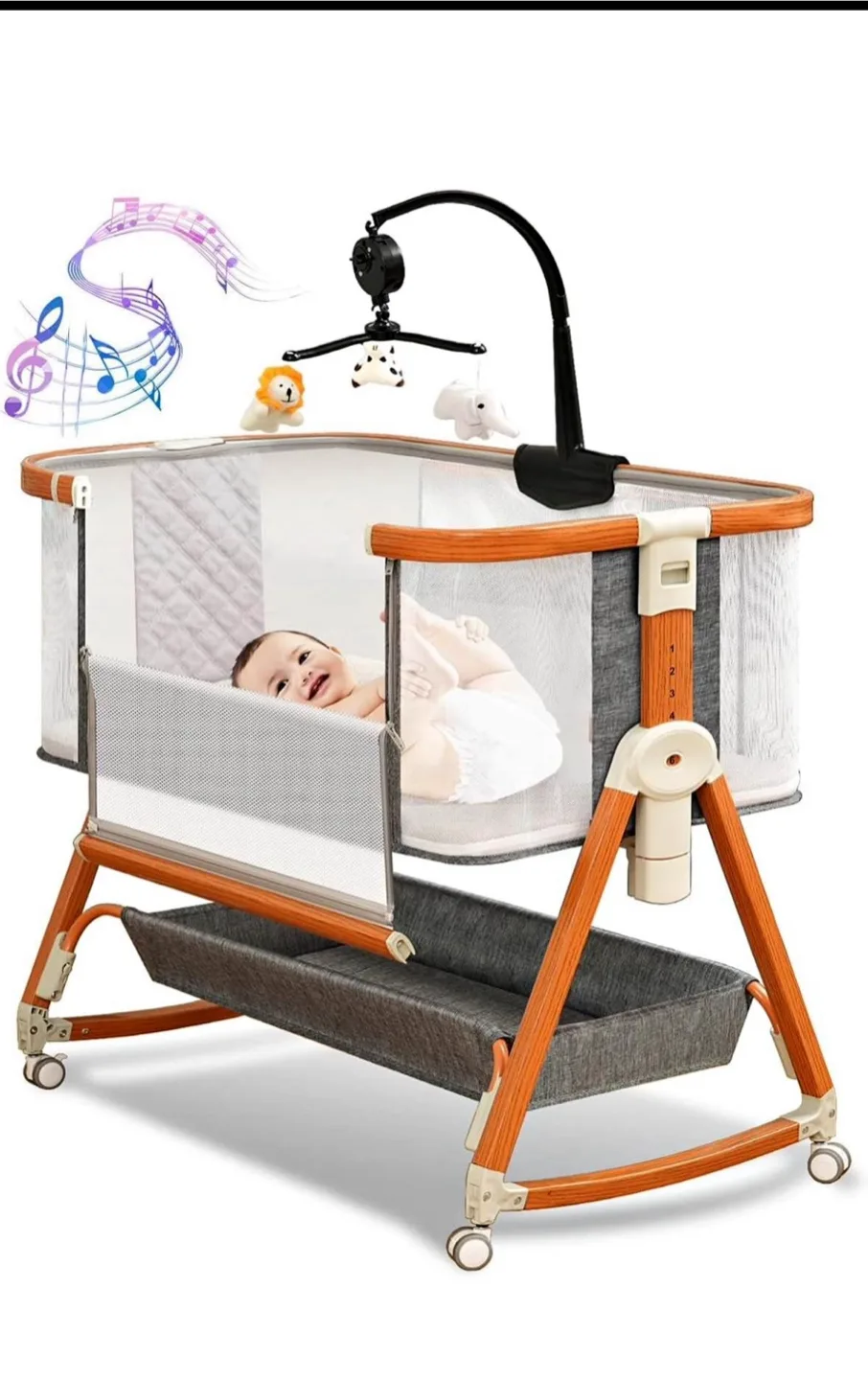 3-in-1 Convertible Baby Bassinet image indicator(5)